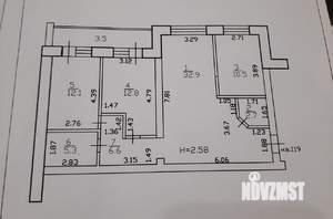 3-к квартира, вторичка, 86м2, 4/9 этаж