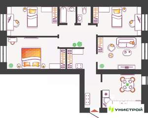 4-к квартира, вторичка, 102м2, 7/11 этаж