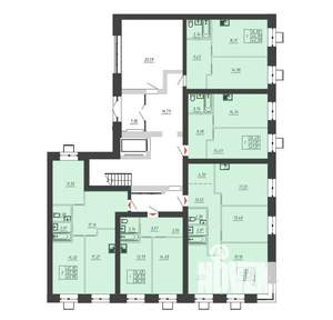 2-к квартира, строящийся дом, 61м2, 1/10 этаж