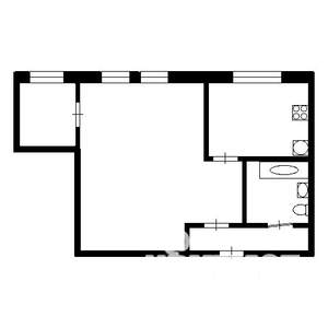 2-к квартира, вторичка, 39м2, 1/5 этаж