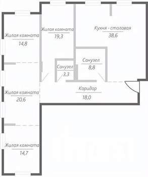 4-к квартира, строящийся дом, 138м2, 2/15 этаж