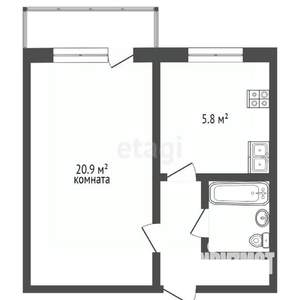 1-к квартира, вторичка, 37м2, 4/9 этаж