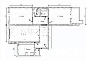 3-к квартира, вторичка, 62м2, 5/9 этаж
