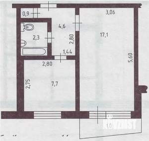 1-к квартира, вторичка, 33м2, 3/9 этаж