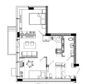2-к квартира, вторичка, 45м2, 1/15 этаж