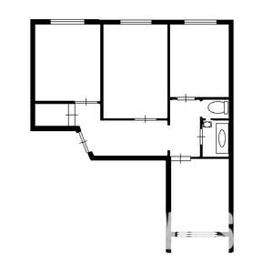 3-к квартира, вторичка, 67м2, 4/10 этаж