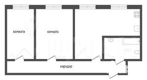 3-к квартира, вторичка, 55м2, 2/4 этаж