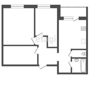 2-к квартира, вторичка, 72м2, 3/3 этаж