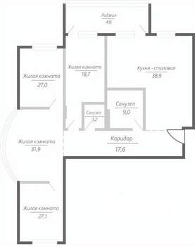 4-к квартира, строящийся дом, 178м2, 7/15 этаж