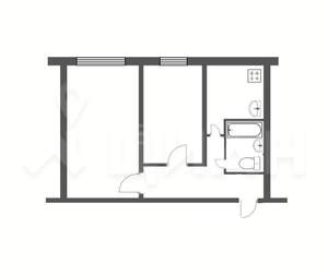 2-к квартира, вторичка, 43м2, 2/5 этаж
