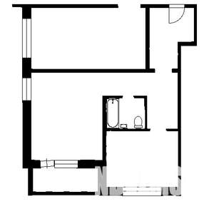 1-к квартира, вторичка, 53м2, 7/9 этаж