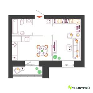 1-к квартира, вторичка, 35м2, 2/11 этаж