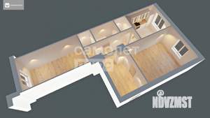 2-к квартира, вторичка, 59м2, 1/3 этаж