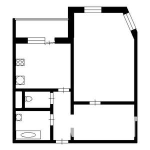 2-к квартира, вторичка, 43м2, 3/9 этаж