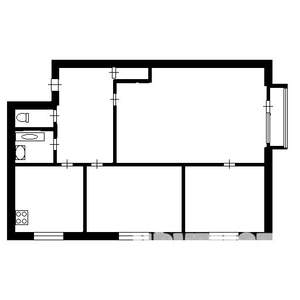 3-к квартира, вторичка, 52м2, 2/9 этаж