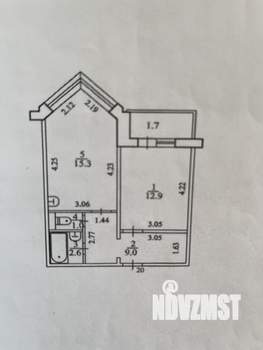 1-к квартира, вторичка, 42м2, 5/5 этаж