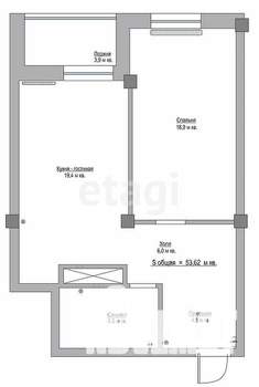 2-к квартира, вторичка, 31м2, 3/9 этаж