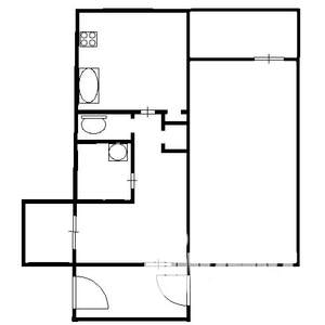 2-к квартира, вторичка, 44м2, 1/9 этаж