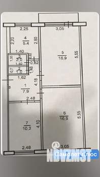 3-к квартира, вторичка, 64м2, 4/5 этаж