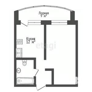 1-к квартира, вторичка, 44м2, 9/18 этаж