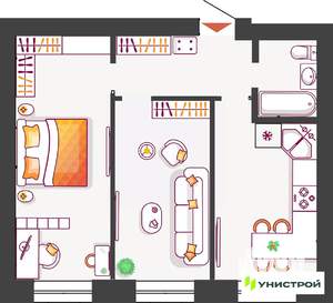 2-к квартира, вторичка, 57м2, 10/11 этаж