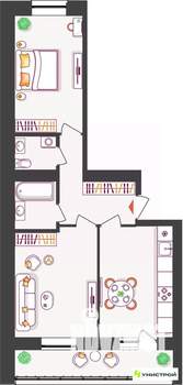 2-к квартира, вторичка, 55м2, 10/11 этаж