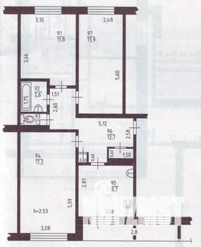 3-к квартира, вторичка, 70м2, 4/5 этаж