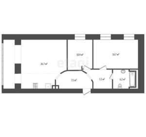 3-к квартира, вторичка, 73м2, 2/14 этаж