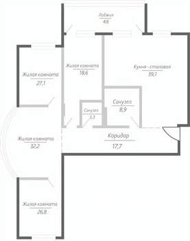 4-к квартира, строящийся дом, 178м2, 5/15 этаж