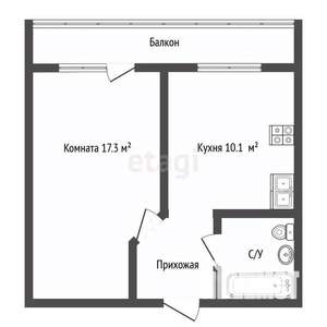 1-к квартира, вторичка, 35м2, 3/14 этаж