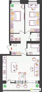 2-к квартира, вторичка, 69м2, 9/11 этаж
