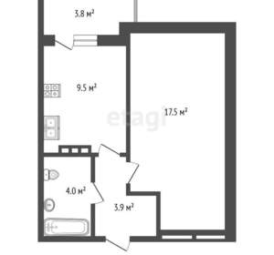 1-к квартира, вторичка, 36м2, 5/9 этаж