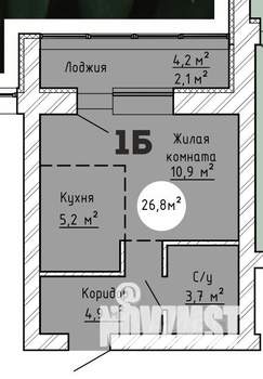 Студия квартира, вторичка, 27м2, 1/9 этаж