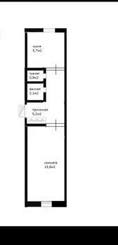 1-к квартира, вторичка, 28м2, 1/5 этаж