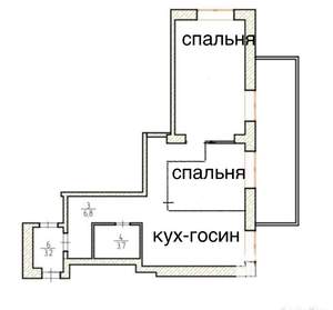 1-к квартира, вторичка, 64м2, 6/24 этаж