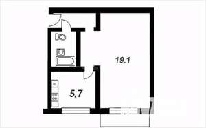1-к квартира, вторичка, 32м2, 4/5 этаж