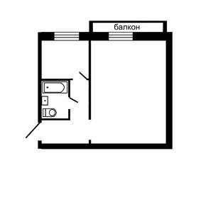 1-к квартира, вторичка, 33м2, 3/5 этаж