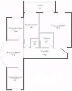 4-к квартира, строящийся дом, 178м2, 7/15 этаж