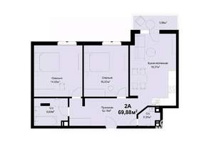 2-к квартира, вторичка, 70м2, 2/9 этаж