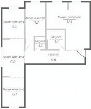 4-к квартира, строящийся дом, 138м2, 3/15 этаж