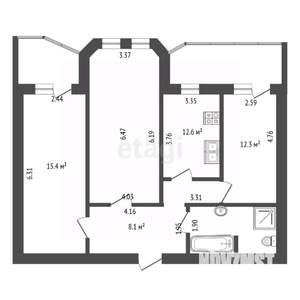 3-к квартира, вторичка, 100м2, 3/9 этаж