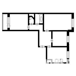 3-к квартира, вторичка, 66м2, 9/9 этаж