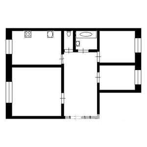 3-к квартира, вторичка, 65м2, 5/9 этаж