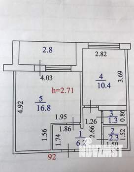 1-к квартира, вторичка, 37м2, 5/7 этаж