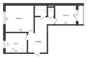 2-к квартира, вторичка, 52м2, 5/5 этаж