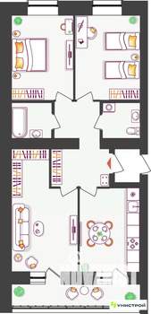 3-к квартира, вторичка, 75м2, 4/11 этаж
