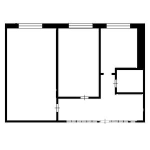 2-к квартира, вторичка, 45м2, 1/5 этаж