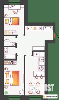 2-к квартира, вторичка, 62м2, 10/11 этаж