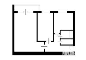 2-к квартира, вторичка, 48м2, 1/5 этаж