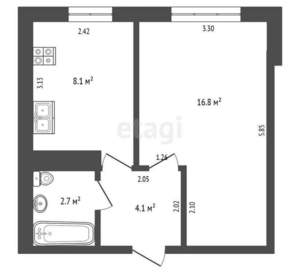 1-к квартира, вторичка, 31м2, 14/16 этаж